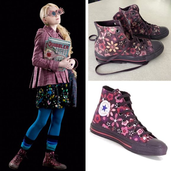 Converse All Star Autumn Flowers High Top Sneakers ASO Luna Lovegood - Picture 1 of 15